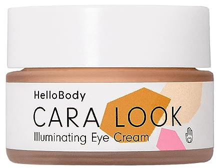 HelloBody Cara Look Augencreme – wacher Blick & Feuchtigkeitspflege – Reduziert Augenringe – Eye Cream mit Avocadoöl, Kakaobutter & Ceramid – 99,5% natürliche Inhaltsstoffe