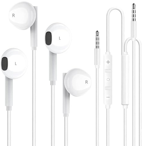 für 3.5mm In-Ear kopfhörer mit Kabel in Ear Ohrhörer mit Mikrofon und Lautstärkeregler für iPhone, iPod, iPad, MP3, Huawei, Samsung, Leichte mit 3.5mm