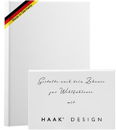 HaakDesign Bespannter Keilrahmen (unbedruckt), 70x140cm, 380g/m² (100% PES), 18 mm (Standard) Leinwand