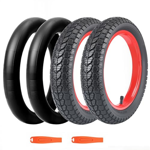 ZUKKA Juego de 2 neumáticos para bicicleta eléctrica para niños, plegables, 14 x 2,125 cm, abrigo 54-254, 2 unidades, compatible con neumáticos de bicicleta 14 x 2.125/2.35 y tubo para bicicleta