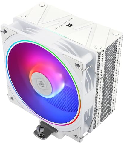 TR Assassin Spirit 120 EVO BIANCO ARGB CPU Refrigeratore, 4 Condotti di calore, TL-S12W-S PWM Silenziatore ARGB Ventola CPU Raffreddatore d'aria, Supporto AMD AM4 /AM5&Intel 1700/1150/1151/1200