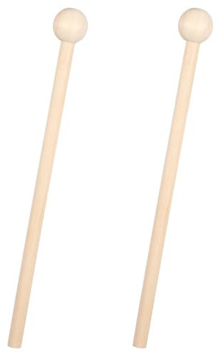 2Pcs Glockenspiel Mallets, 7.5 Inch Wooden Percussion Sticks for Xylophone Steel Tongue Drum Woodblock Bell Chime
