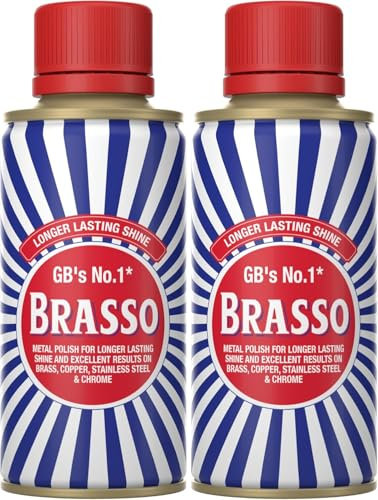 Brasso Metal Polish (Pack of 2)- Long-Lasting Shine for Brass, Copper, Stainless Steel, and Chrome (75 ml each)