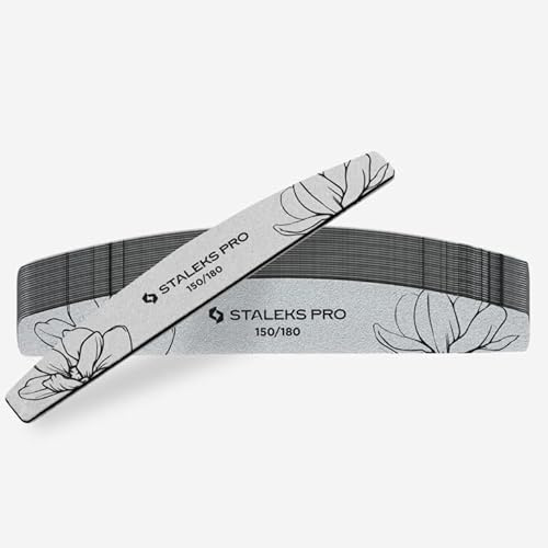 STALEKS PRO 25 pz Lima professionale per unghie minerali per manicure e pedicure, ideale per unghie naturali e artificiali. Expert (grana 150/180)