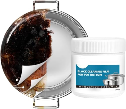 Pâte puissante pour enlever les résidus brûlés pour ustensiles de cuisine, nettoyeur de casseroles pour fond de poêles, dégraissant brûlé, nettoyant puissant multifonction pour cuisine, élimine les