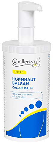 Hornhaut Extra Balsam Camillen 60, Fußcreme mit Urea 15%, Kamille für trockene Füsse, 450ml mit Spender
