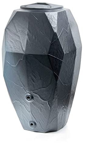 Prosperplast Barril de Agua de Lluvia 310L Canyon de plastico en Color Antracita (Largo) x 68 (Ancho) x 117,7 (Altura), 68 x 68 x 117,7 cm