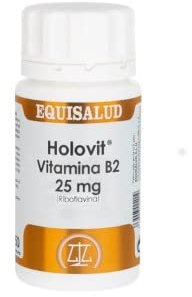 Holovit Vitamina B2 25 miligramos de Equisalud, 50 cápsulas