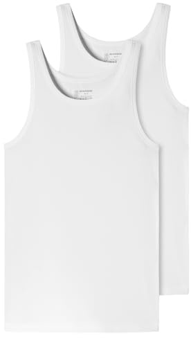 Schiesser 2 Pacchetto Canotta Senza Maniche-95/5 Organic Intimo, Bianco_176038, L (Pacco da 2) Uomo