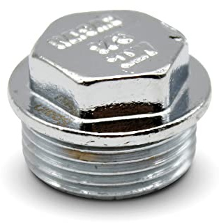 DOJA Barcelona | Tappo Maschio Flangiato | Filettatura Esterna | 4 Tappo Rubinetto Esagonale Maschio 1/2'' | Ottone Cromato | Tappo Maschio Gas, Scarico Lavandino/Lavatrice, Radiatore, Rubinetto