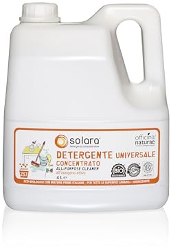 Officina Naturae | Solara Detergente Universale per Tutte le Superfici, Detergente Concentrato, Flacone in Bioplastica, 4L