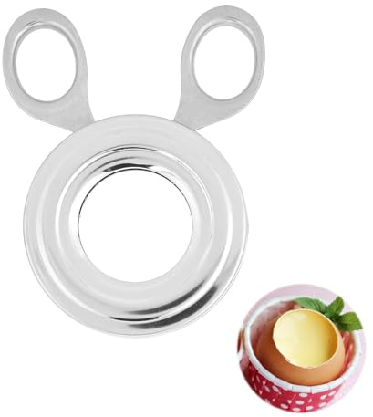 Coupe-Oeuf en Acier Inoxydable,Coupe-Œuf Coque Argent,Ouvre-oeuf à la Coque,Décapant pour Oeufs Coupe-oeufs,Ciseaux à Oeufs Décapant la Coquille,pour Couper Les Oeufs, Les Bananes et Les Fraises