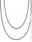 PROSILVER schwarz Lederkette 1mm geflochten Lederband 925 Silber Verschluss 51cm Kette für Anhänger Damen Herren Jugendliche Modeschmuck