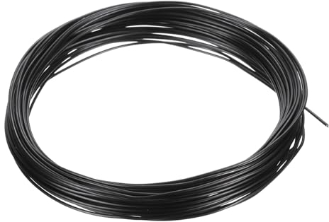 PATIKIL 1mm Bonsai Entrenamiento Alambre, 1 Rollo Floral Alambre Tallos Anodizado Aluminio Árbol Alambre 32.8 Pies Total para Jardinería Rama Fijación, Negro