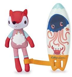 LILLIPUTIENS - Surfeuse Magique Alice - Jouet interactif pour Le Bain avec Changement de Couleur - Dessins Qui apparaissent à l’Eau - Figurine Amusante - Dès 2 Ans - Bain et Jeux d’Eau - 83542