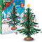 Christmas Advent Calendar 2024, 24 Days Countdown Advent Calendar with 30Pcs Santa Snowman Ornaments,12 Desktop Wooden Christmas Tree Xmas Party Supplies (Christmas Tree Advent Calendar 2024)