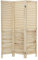 ML-Design Paravent Raumteiler 3-teilig Osaka, Natur, 170x121 cm, aus Holz, Faltbarer Raumtrenner Innen, freistehend, Umkleide Sichtschutz, Trennwand 3 Paneele, Stellwand Sichtschutzwand Schlafzimmer