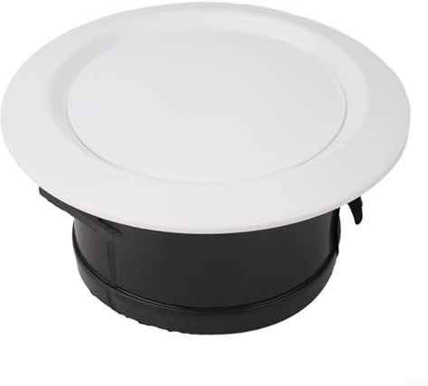 Griglia di ventilazione in ABS per montaggio a soffitto, diffusore di aria calda regolabile progettato per un migliore flusso d'aria interno e riduzione del rumore (125 mm)