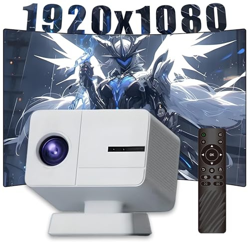 P50 Vidéoprojecteur 4K Retroprojecteur 1920 * 1080P 800 ANSI,Mini Projecteur Video Android 11,Wi-FI 2,4G+5G & BT5.4,Auto Keystone/Mise au Point Automatique Mini projecteur pour Home cinéma (Blanc)