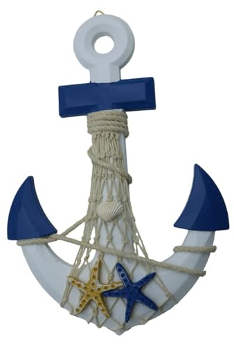 Voyoo Decoración para Colgar en la Pared, Adorno Colgante de Ancla de Estilo mediterráneo, Barco de Ancla náutica para decoración de la Pared del hogar