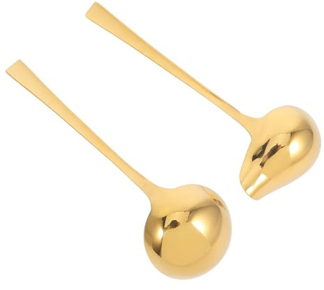 HOMOBABE Cucharas para Salsa de Acero Inoxidable 304 de 2 Piezas, Diseño Creativo con Boquilla Tipo de Pato, Cucharones para Servir Aceite y Salsas en Cocina Doméstica, Utensilios Cocina