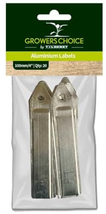 Tildenet 100mm/ 4-inch Aluminium Labels, Silver