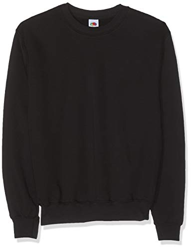 Fruit of the Loom Men's Set-In Classic Tshirt, Black, Medium