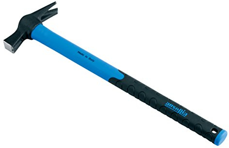 AUSONIA - 45016 MARTILLO DE CARPINTERO MAGNETIZADO MODELO ESPAÑA DE 250 GR CON CABEZA FORJADA EN ACERO C45 TEMPLADO POR INDUCCIÓN Y MANGO DE 45 CM DE FIBRA DE VIDRIO CON EMPUÑADURA ANTIDESLIZANTE