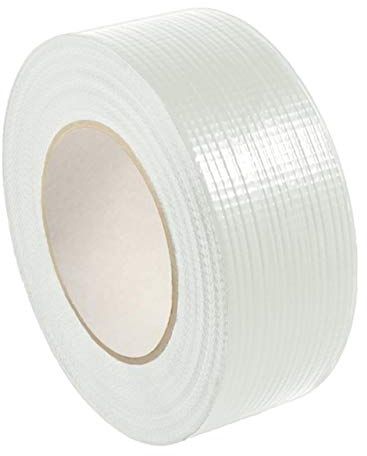 Gewebeklebeband stark klebend | Gewebeband aus PE | Handreißbar | Weiß, Schwarz oder Silber | 50 m | Breite wählbar | Panzertape/weiß 30 mm x 50 m