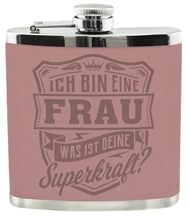 History & Heraldry Echter Kerl Flachmann Beste Frau - individuell und personalisiert mit Gravur, Name und Spruch