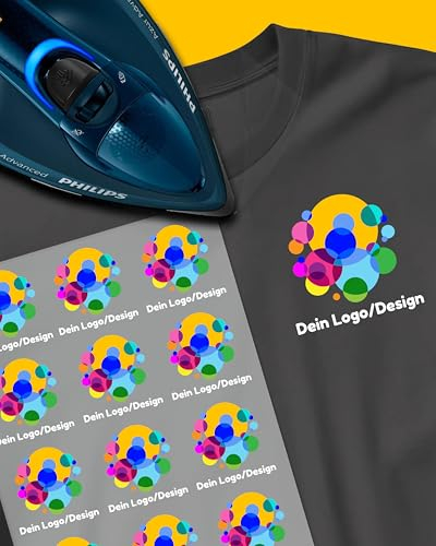 20 Bügelbilder mit Ihrem personalisierten Logo Design für Kleidung zum Aufbügeln. Bügelbild selbst gestalten. Bügelbild personalisiert für Kinder oder Erwachsene Patches zum Aufbügeln mit Deinem Foto