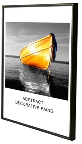 VINPAM Bilderrahmen a3(29,7x42 cm),Ideal Bruchsicherem Plexi-Glas,Aluminium Schwarzer Fotorahmen Bilderrahmen a3 Schwarz,Posterrahmen Elegantes Klassisches Design