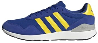 adidas Uomo Run 60S 4.0 Shoes, Semi Lucid Blue Yellow Grey Two, 42 EU