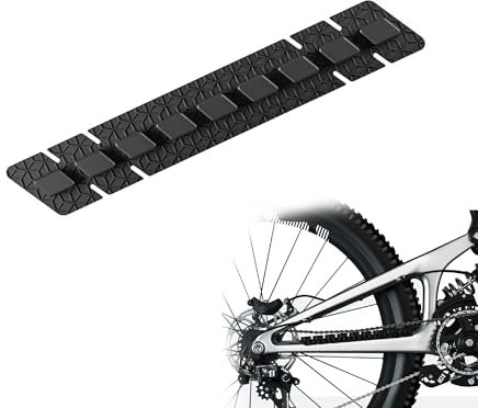 TUKEVA Fahrrad Kettenstrebenschutz MTB Silikon Kettenstreben Rahmenschutz Rennrad Kettenpolster Mountainbike Kettenstrebenschutz Zum Schutz des Fahrradrahmens für die meisten Fahrräder (Schwarz B)