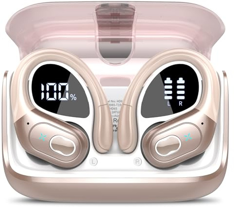 3 en 1 Écouteur AI Traduction Vocale Instantanée pour Affaires/Études AI Traducteur Vocal Instantané avec 164 Langues/6 Modes de Traduction, Rose Bonbon