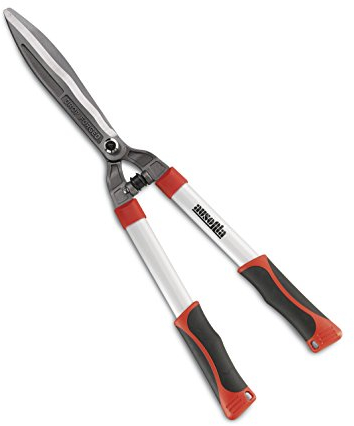 AUSONIA - 31217 TIJERAS PARA PODAR SETOS CIZALLAS DE SETOS DE 61 CM CON HOJA FORJADA ONDULADA DE ACERO