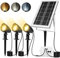 CLY Spot Solaire Exterieur, Lampe Solaire Jardin 2700K 4000K 6000K 2 Mode Dynamique Projecteur Solaire Exterieur 3 luminosité Lumière Solaire Extérieure 5000mAh Eclairage exterieur Solaire IP66