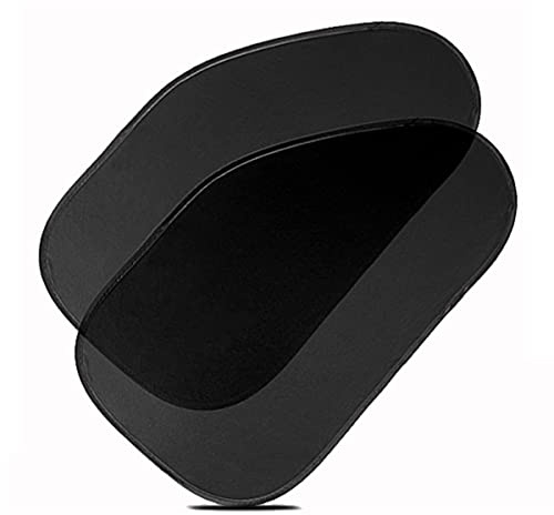 Zone Tech Side Window Cling On Sun Shades- 2-Pack Mesh Car Pop-Up Non Suction Cups Needed Sun-Shield