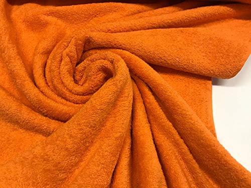 tela de rizo, color naranja, tela de toalla, algodón 100%, albornoces, cambiadores, tela por metros, 1 metro x 160 cms, ENVIOS GRATUITOS