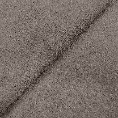 DESHOME Alessia - Tessuto al metro scamosciato in Microfibra Idrorepellente Stoffa per tappezzeria divani, cuscini, complementi d'arredo (Grigio scuro, 1 metro)