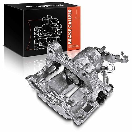 Frankberg Brake Caliper Disc Brake Rear Right Aluminium with Bracket (Hole spacing of the bracket 90mm) Compatible with E.O.S 1F7 1F8 Replace# 1K0615424M