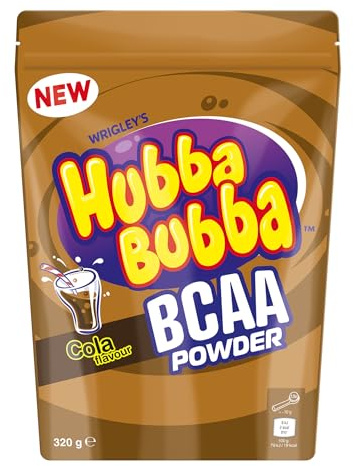 Hubba Bubba Cola Flavour Ready to Mix Branched Chain Amino Acids (BCAA) Powder Drink, 320g Pouch, 32 Servings, Supports Muscle Function, Vegetarian, Fat Free