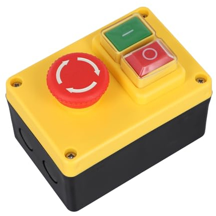 ZYWUOY Interruttore elettromagnetico a pulsante 16A 250V Pulsante Interruttore Macchina per seghe da banco e macchine da officina Motor StopStart Pulsante Utilizzato in Macchinari/Attrezzatura