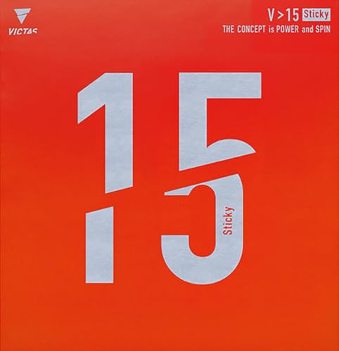 Victas Max 200120 Gomma per Ping Pong, Adesivo fine, Tensione ad Alta energia, V>15, appiccicoso, Nero