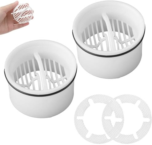 Filtro per Capelli, 2 Pezzi Filtro Lavandino Bagno, Compatibile con Tubo di Scarico, Diametro 7 cm Filtro per Capelli Doccia, Adatto per Lavelli da Cucina,Filtra i Residui di Cibo e i Capelli