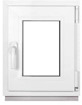 Framex Fenêtre de sous-sol petite en PVC Blanc Largeur x Hauteur 40 x 50 cm (400 x 500 mm) - Double Vitrage (32 mm) - Fonction Oscillo-Battante, Droite (poignée à Gauche)
