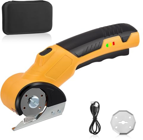 Brolteja Ciseaux Électriques Sans Fil, Ciseaux Electrique Multifonction,Ciseaux Électrique, 10,000RPM Ciseaux Électrique Tissu Couture, pour Tissu Papier Carton Cuir Tapis