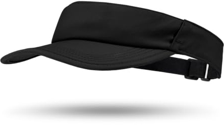 Clape Visiere Femme Soleil Casquette Anti UV Homme Respirant Léger Réglable Visière de Sport Été pour Running Tennis Randonnée Noir