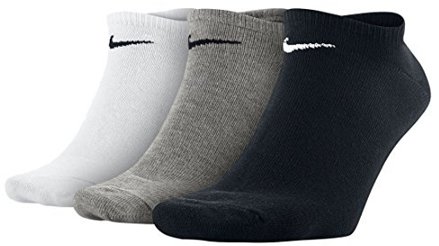 Nike Herren Socken Sport No Show, 3er Pack, Gr. 38-42, Mehrfarben (Multicolore - Noir/Blanc/Gris)