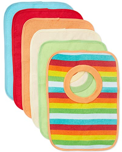 Bieco Baby Schlupflätzchen Baby | 6er Lätzchen Set | Überzieh Lätzchen Baby mit Klettverschluss | Kind Lätzchen für Kinder | Lätzchen wasserdicht wasserdichte Lätzchen Baby Schlupflatz Baby